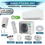 Zelfbouw 5kw Daikin - 5m Wandmontage  FTXC50C/RXC50DSensira - 18000btu