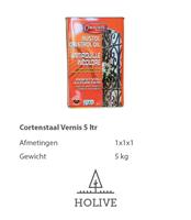 Cortenstaal vernis 5 ltr.