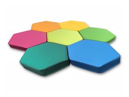 Foam Stenen-set Regenboog- Hexagon Hexagon