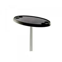 Ovale Kunststof Tafel Zwart (Excl Poot)