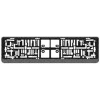 Kunststof kentekenplaathouder Click 52x11cm Carbon-Look