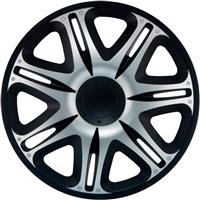 4-Delige J-Tec Wieldoppenset Nascar 13-inch zilver/zwart