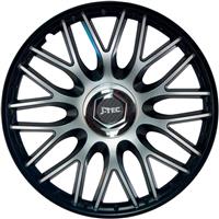 4-Delige J-Tec Wieldoppenset Orden 16-inch zwart + chroom ring