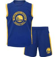 Golden State Warriors Kids Jersey Short Set Blauw Kledingmaat : M - 5/6