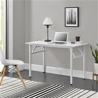 Eettafel bureau 120x60x75 - 76,4 cm opvouwbaar verstelbaar wit