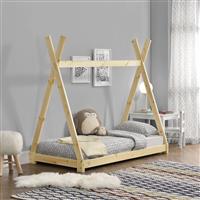 Kinderbed Onejda Tipi grenen met bedbodem 80x160 cm hout