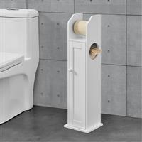 Toiletrol houder badkamerkast toiletkast MDF 78x20x18 cm wit
