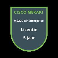 Cisco Meraki MS220-8P Licentie 5 jaar