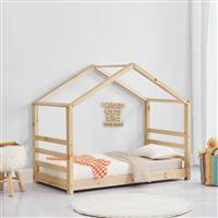 Kinderbed houten bed huisbed met bedbodem 80x160 hout