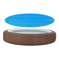 Zwembadafdekking zonnedoek rond PE blauw 457 cm