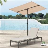 [pro.tec] Parasol 360° Carsoli 120-200x180x130 cm zandkleurig