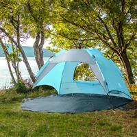 [pro.tec] Strandtent Mullsjö pop-up 215x135x140 cm lichtblauw