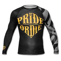 PoD Rash Guard L / S PRiDEorDiE RECKLESS Zwart Grijs