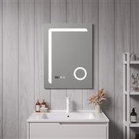 [pro.tec] Spiegel Chambave met LED verlichting 70x50x3 cm zilverkleurig