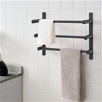 [neu.haus] Handdoekrek voor wandmontage 32x40x12,5 cm zwart
