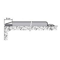 Alu-eindbevestigingsprofiel 180 cm compleet