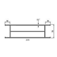 Afscheidingshek voor grootvee 79 cm hoog, lengte 215 cm