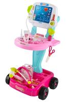 Doktersset met trolley roze / Medical play set roze