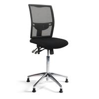 Werk Baliestoel Zwart Chroom Netweave Hoog