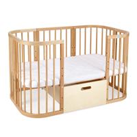 Lade voor 7 in 1 Babybed Naturel