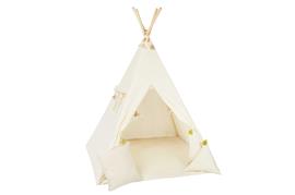 TIPI tent Beige Franjes en accessoires TIPI + 2 kussens en speelmat