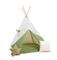 TIPI tent Khaki met accessoires TIPI  Khaki + 2 kussens en mat