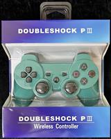 Double Shock Controller Wireless voor PSIII Groen Nieuw