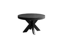 Salontafel mango rond zwart  Maat 80x80 cm