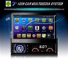 Klapscherm Carplay 1 DIN autoradio navigatie WIFI Android 13 + camera