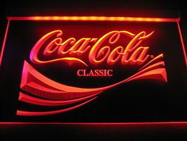 Coca cola neon bord lamp LED verlichting reclame lichtbak XL *40x30cm*