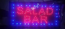 Salade vegan vega LED bord lamp verlichting licht bak reclamebord #saladbar