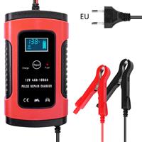 Accu druppel lader druppellader auto acculader 12V + LCD display *rood*