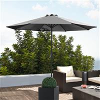 Tuin parasol stokparasol 300x230 cm grijs