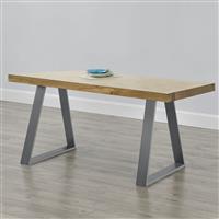 Stalen A/2 tafelpoot set van 2 meubelpoot 70x10x72 cm grijs
