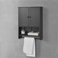 Badkamerkast Steyr voor wandmontage 65x48,7x14,5 cm donkergrijs
