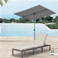 [pro.tec] Parasol 360° Carsoli 120-200x180x130 cm grijs