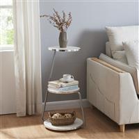 [en.casa] Bijzettafel Sipoo 74x46x37cm marmer wit