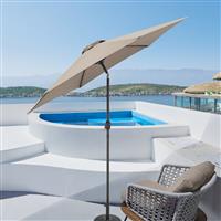 casa.pro Tuin parasol Altino stokparasol Ø270x235 cm kaki