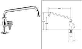 Kraan T&amp;amp;S, alleen koud water, bladmontage