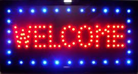 OPEN welkom lamp LED verlichting reclame bord lichtbak #G