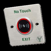 Contactloze Exit knop uitgevoerd in RVS