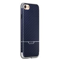 iPhone 7 X-LEVEL Goodcyl Carbon fiber Textuur Soft TPU Case - Blauw