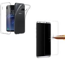 Samsung Galaxy S8 PLUS Transparant Ultra Dun Soft-Gel Hoesje + TPE 3D Curve Screenprotector S8 Plus