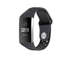 DrPhone Fitbit Charge 3 / Charge 3 SE TPU Sport Armband - Dubbele kleuren TPE Armband - Siliconen Po