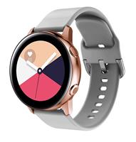 DrPhone Samsung Galaxy S3 / Watch 46mm Horlogeband – Siliconen band – Metalen gesp – 22mm - Grijs