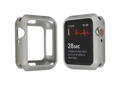DrPhone FC2 - 42mm Case – Kras en Schokbestendig TPU Hoesje - Geschikt voor Apple Watch 42mm - Grijs