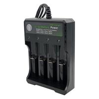 DrPhone BC4S - Batterijlader - 4 Sloten - Indicator - USB aansluiting - 10440 14500 16340 16650 1465