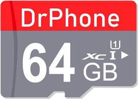 DrPhone MSI – XC U3 - 64GB Micro SD Kaart Opslag - Met SD Adapter - High Speed Klasse 10 - Premium O