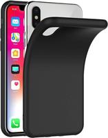 DrPhone iPhone X/XS siliconen hoesje - TPU case - Ultra dun flexibele hoes - Zwart