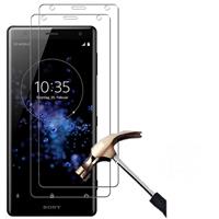 DrPhone Sony XZ2 (Premium) Glas 4D Volledige Glazen Dekking Full coverage Curved Edge Frame Tempered